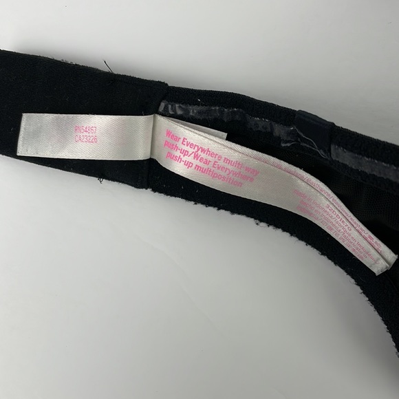 VS PINK Wear everywhere multi way push black strapless bra 32DD - Picture 6 of 7